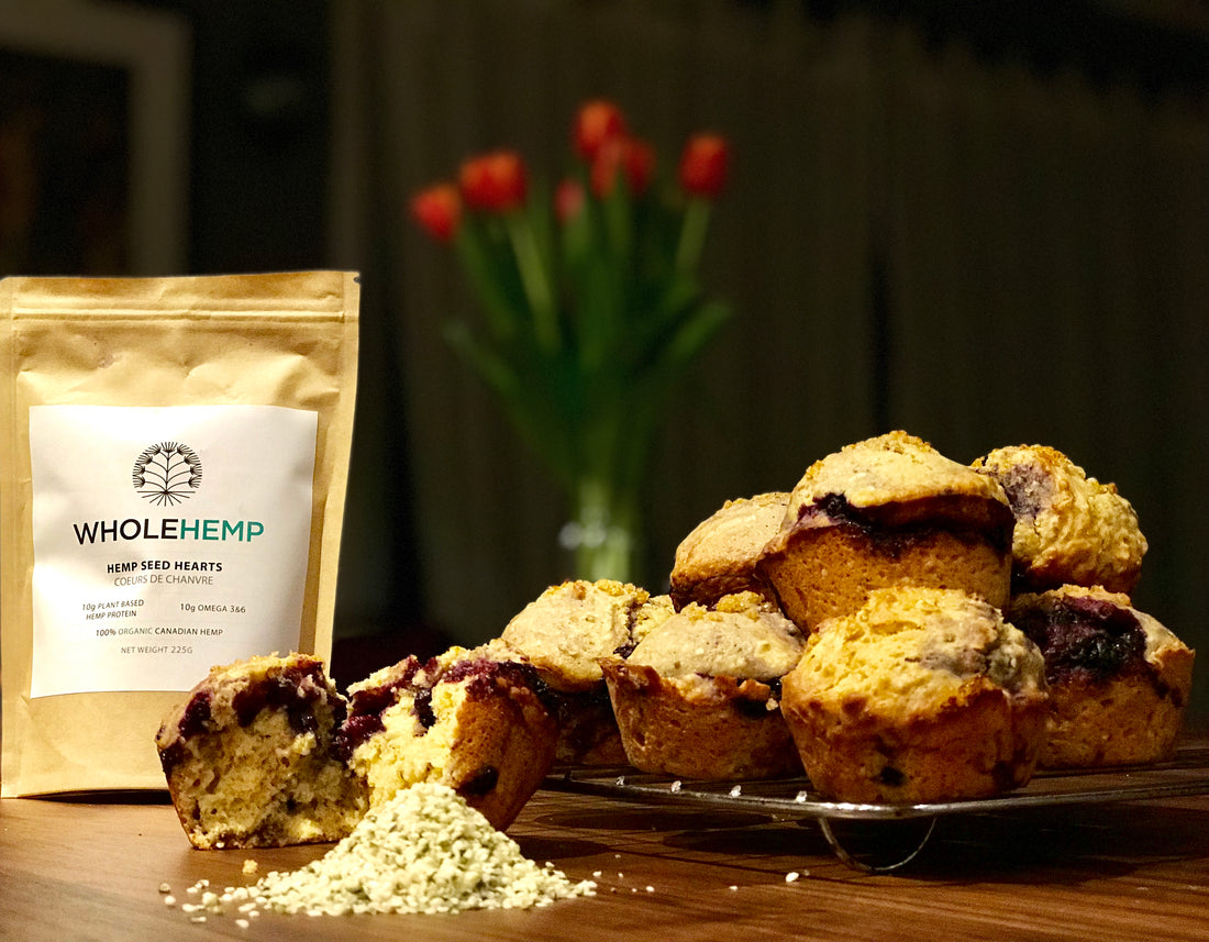 Blueberry Muffin with Hemp Hearts
